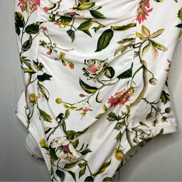 NWT Shade & Shore size L : floral tummy control full coverage one piece swimsuit - Picture 5 of 11